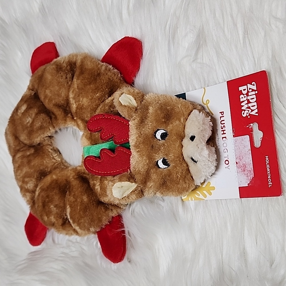 Zippy Paws Reindeer Squeeker Dog Toy New with Tags